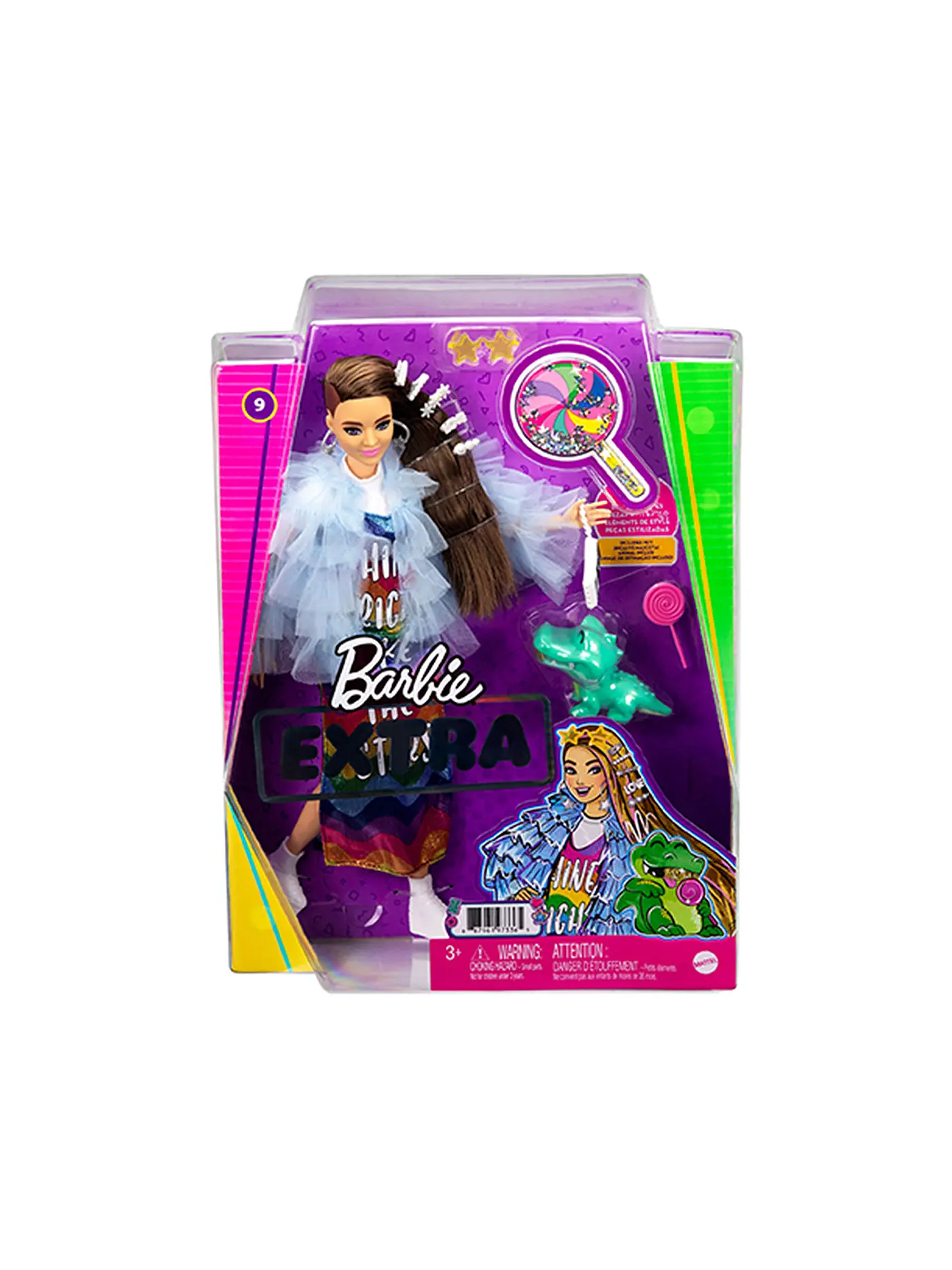 MATTEL | Barbie Extra Puppe im Regenbogenkleid | 